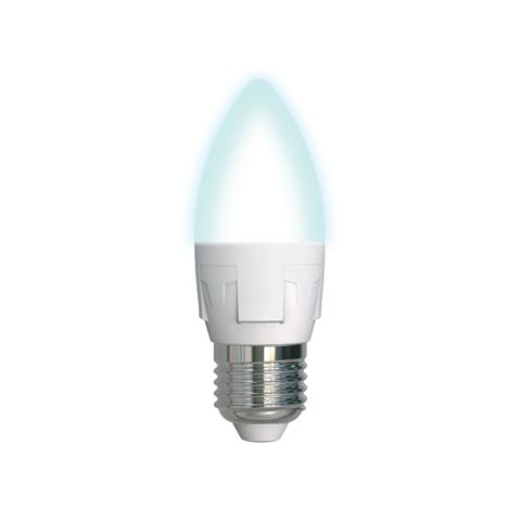 Лампа светодиодная UNIEL Яркая,  7Вт, цоколь E27, свеча, матовая, теплый свет 3000K, 30000ч