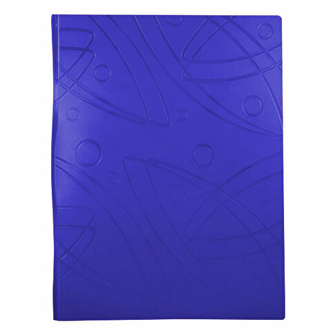 Синяя папка с зажимом А4 GALAXY, пластик 0.70мм