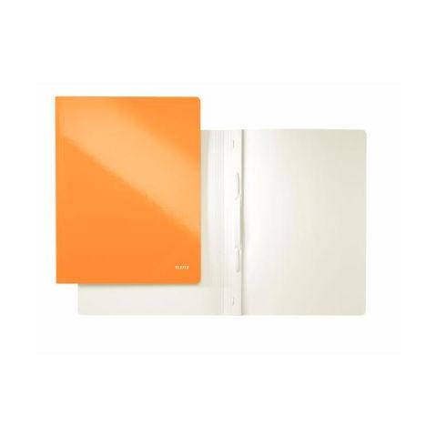 Скоросшиватель картонный LEITZ WOW, А4, оранжевый глянцевый (30010044)
