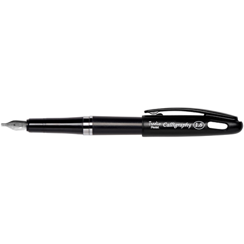 Ручка перьевая PENTEL TRC1-18A Tradio Calligraphy, для каллиграфии, 1.8 мм, корпус черный, чернила черные