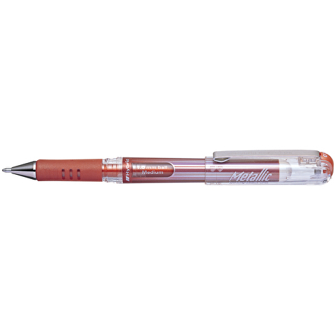 Ручка гелевая PENTEL K230-ME Hybrid Gel Grip DX, резиновый упор, 1.0мм, бронзовая