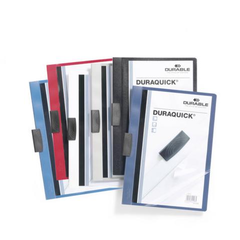 Папка с клипом DURABLE Duraquick 2270-07, А4, пластик, до 20 листов, т.-синяя