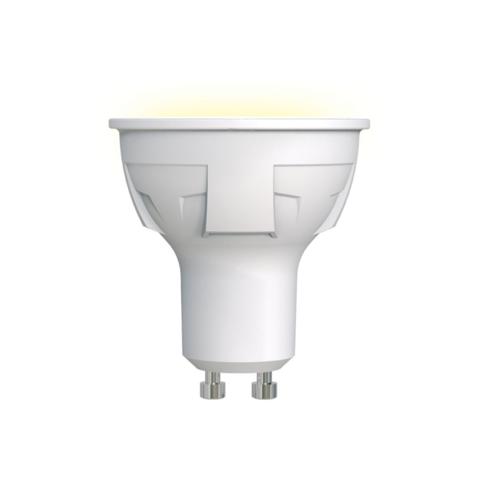 Лампа светодиодная UNIEL Яркая,  6Вт, цоколь GU10, матовая, теплый свет 3000K, 30000ч