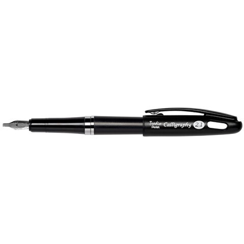 Ручка перьевая PENTEL TRC1-21A Tradio Calligraphy, для каллиграфии, 2.1 мм, корпус черный, чернила черные