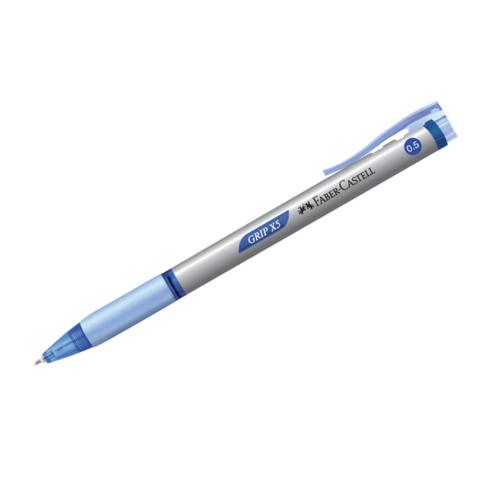 Ручка шариковая автоматическая Faber-Castell Grip X5, 0.5мм, резиновый трехгранный упор, синяя