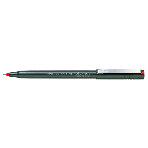 Ручка капиллярная PENTEL SD570-B Ultra Fine Advance, 0.6мм, красная, одноразовая