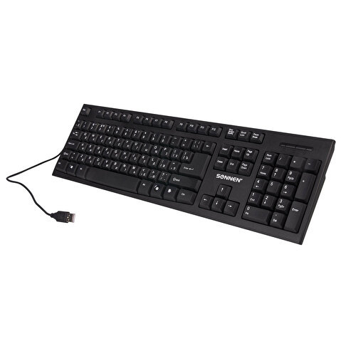 Клавиатура SONNEN KB-330, USB, черная (511277)
