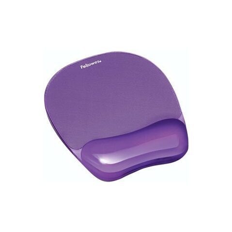 Коврик для мыши FELLOWES, c гелевой подставкой, фиолетовый (FS-91441)