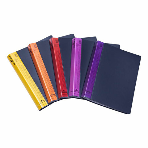 Папка DURABLE Duralook Color 2422-09, A4, с 20 прозрачными вкладышами, антрацит/оранжевый
